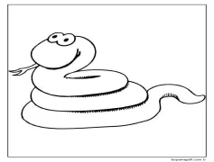 Ücretsiz Yılan Yazdır Boyama Sayfası