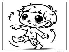 Ücretsiz Zombi Boyama Sayfası