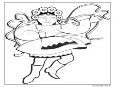 Ukrayna yazdırılabilir basit Boyama Sayfası