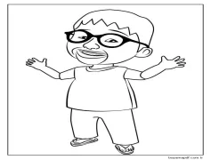 Upin Ve Ipin'den Ehsan Boyama Sayfası