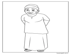 Upin ve Ipin'den Opah Boyama Sayfası