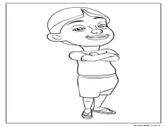 Upin ve Ipin'den Posta Boyama Sayfası