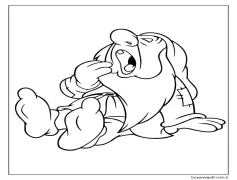 Uykulu Cüce Boyama Sayfası