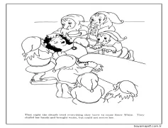 Uyuyan Pamuk Prenses Boyama Sayfası