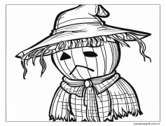 Üzgün ​​Bir Korkuluk Boyama Sayfası