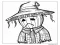 Üzgün ​​Bir Korkuluk Boyama Sayfası