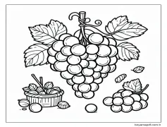 Üzümler - Sayfa 2 Boyama Sayfası