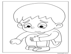 üzüntü Boyama Sayfaları Duygular Boyama Sayfası