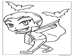 Vampir 2 Yaş Çocuklar İçin Boyama Sayfası