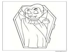 Vampir 3 Yaş Çocuklar İçin Boyama Sayfası