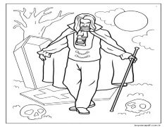 Vampir Görsel Boyama Sayfası