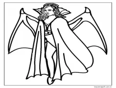 Vampir kadın Boyama Sayfası