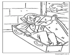 Vampir Ücretsiz Görsel Boyama Sayfası