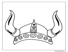 Viking başlığı Boyama Sayfası