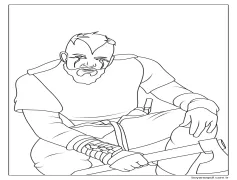 Viking Floki boyama sayfası. Boyama Sayfası