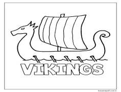 Viking gemisi Boyama Sayfası