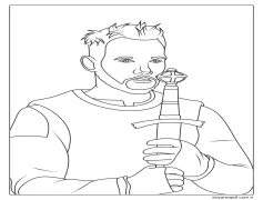 Viking Heahmund boyama sayfası. Boyama Sayfası