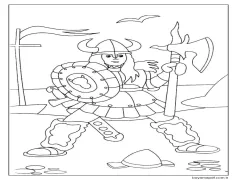 Viking savaşçısı Boyama Sayfası