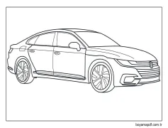 Volkswagen Arteon Araba Boyama Sayfası