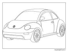 Volkswagen for children Boyama Sayfası