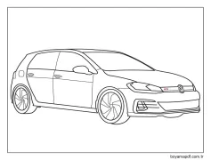 Volkswagen Golf GTI Boyama Sayfası