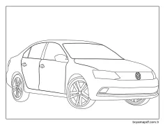 Volkswagen Jetta araba Boyama Sayfası
