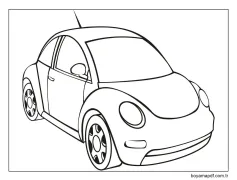 Volkswagen ücretsiz Boyama Sayfası