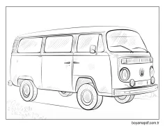 Volkswagen yazdırılabilir Boyama Sayfası