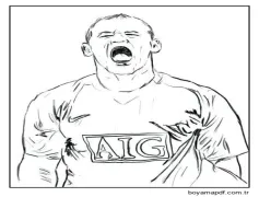 Wayne Rooney'nin Çığlığı Boyama Sayfası