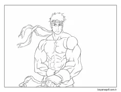 Yakışıklı Ryu Boyama Sayfası
