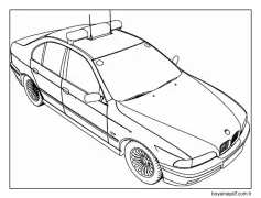 Yanıp sönen ışıklı BMW Boyama Sayfası