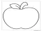 Yapraklı Kolay Elma Boyama Sayfası