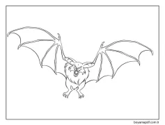 Yarasa (14) Boyama Sayfası