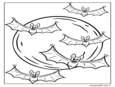 Yarasa (7) Boyama Sayfası