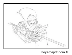 Yasuo Dövüş Boyama Sayfası