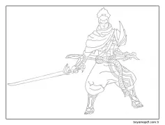 Yasuo Ve Kılıç Boyama Sayfası