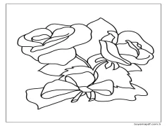 Yay ile Gül Boyama Sayfası