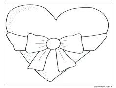 Yay ile Kalp Boyama Sayfası