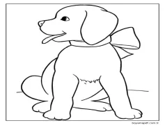 Yay ile Köpek Boyama Sayfası