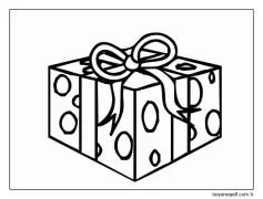 Yaylı Temel Hediye Kutusu Boyama Sayfası