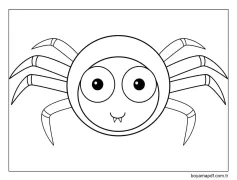 Yazdır Örümcek Boyama Sayfası