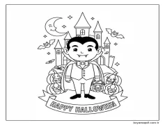 Yazdır Vampir Boyama Sayfası