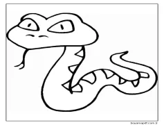 Yazdır Yılan Boyama Sayfası