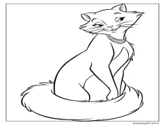 Yazdırılabilir Aristokediler Görsel Çocuklar İçin Boyama Sayfası