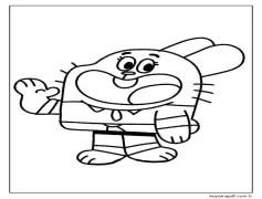 Yazdırılabilir Bedava Gumball Boyama Sayfası