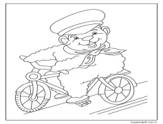 Yazdırılabilir Bisiklet Sürme Boyama Sayfası