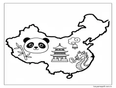Yazdırılabilir Çin Boyama Sayfası