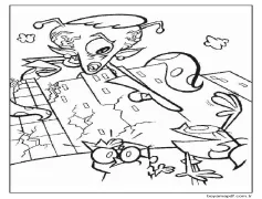 Yazdırılabilir Dexters Laboratuvarı Boyama Sayfası