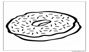 Yazdırılabilir Donut Boyama Sayfası
