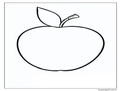 Yazdırılabilir Elma Boyama Sayfası